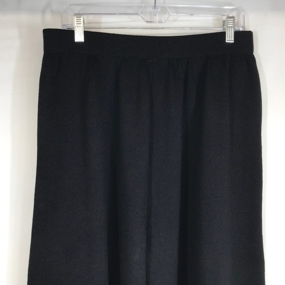 St John Collection Marie Gray Black Santana Knit Wide Leg Shorts Womens 14 USA - Picture 5 of 8